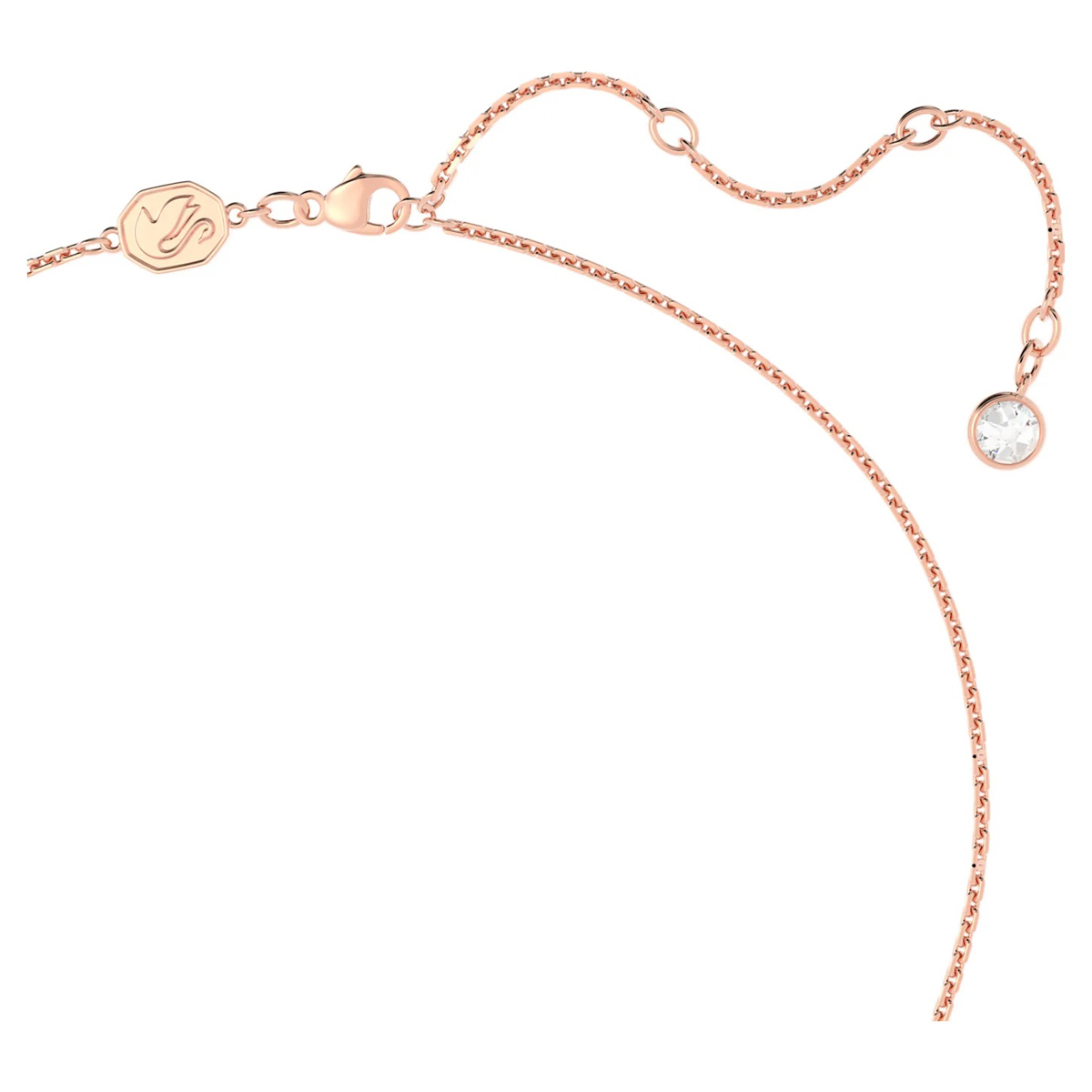 Swarovski Crystal and Rose Gold Plated Una Heart Pendant Necklace